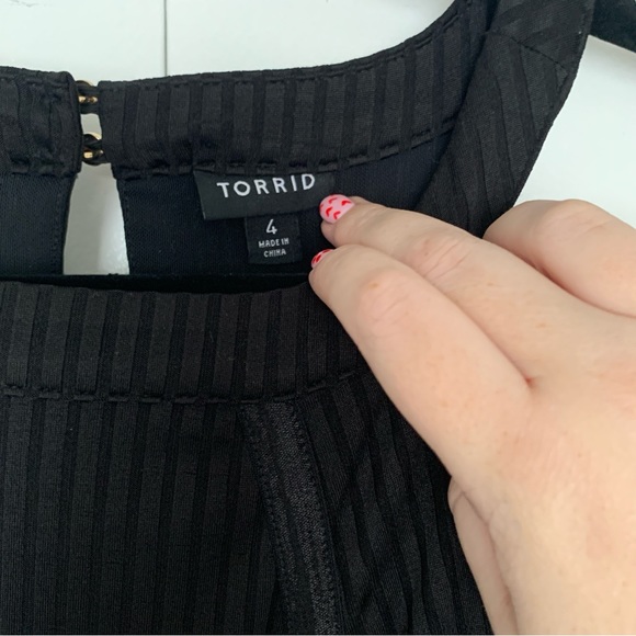 Black Faux Corset Bodycon Torrid Dress - Picture 4 of 6